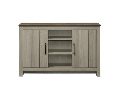 Lilola Home - Nyla 47inW Gray Oak Console Table, Buffet Table, Sideboard with Shelves and Cabinet Doors-97016 veiw 2