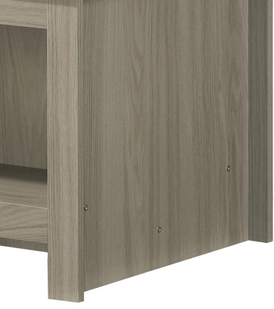 Lilola Home - Nyla 43inW Gray Oak Coffee Table with Open Shelves Front and Back-97018 veiw 3