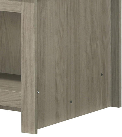 Lilola Home - Nyla 43inW Gray Oak Coffee Table with Open Shelves Front and Back-97018 veiw 3