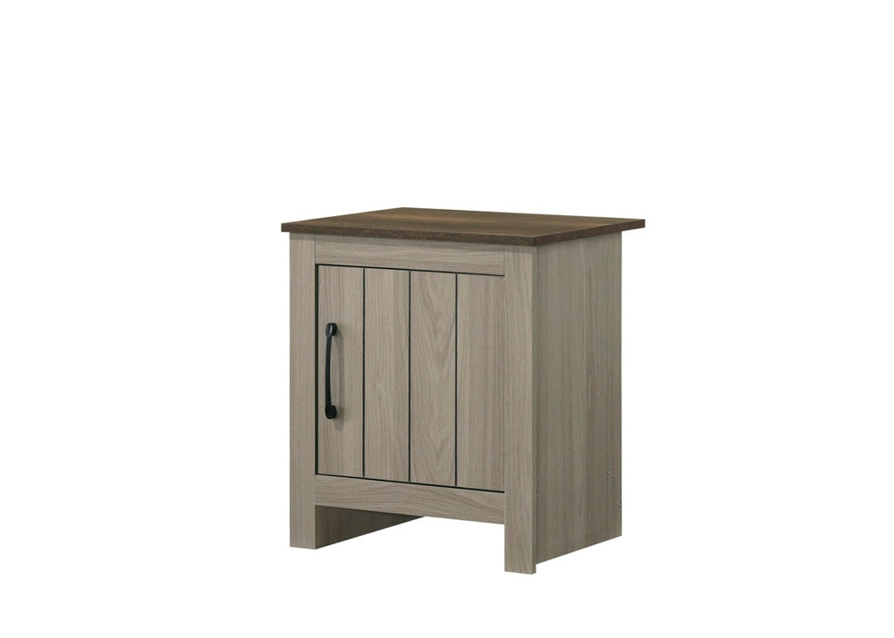 Lilola Home - Nyla 16inW Gray Oak End Table, Side Table, Nightstand with Cabinet Door-97017 veiw 1