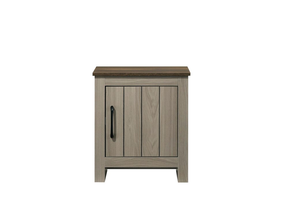 Lilola Home - Nyla 16inW Gray Oak End Table, Side Table, Nightstand with Cabinet Door-97017 veiw 2