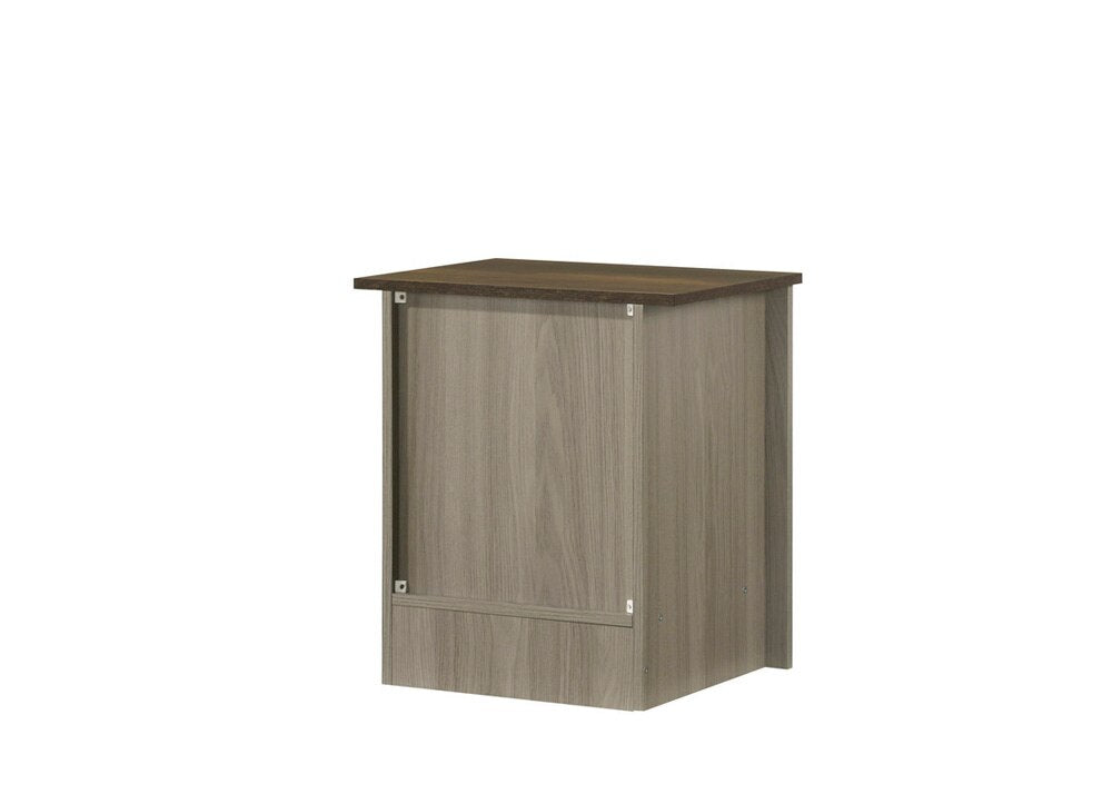 Lilola Home - Nyla 16inW Gray Oak End Table, Side Table, Nightstand with Cabinet Door-97017 veiw 4