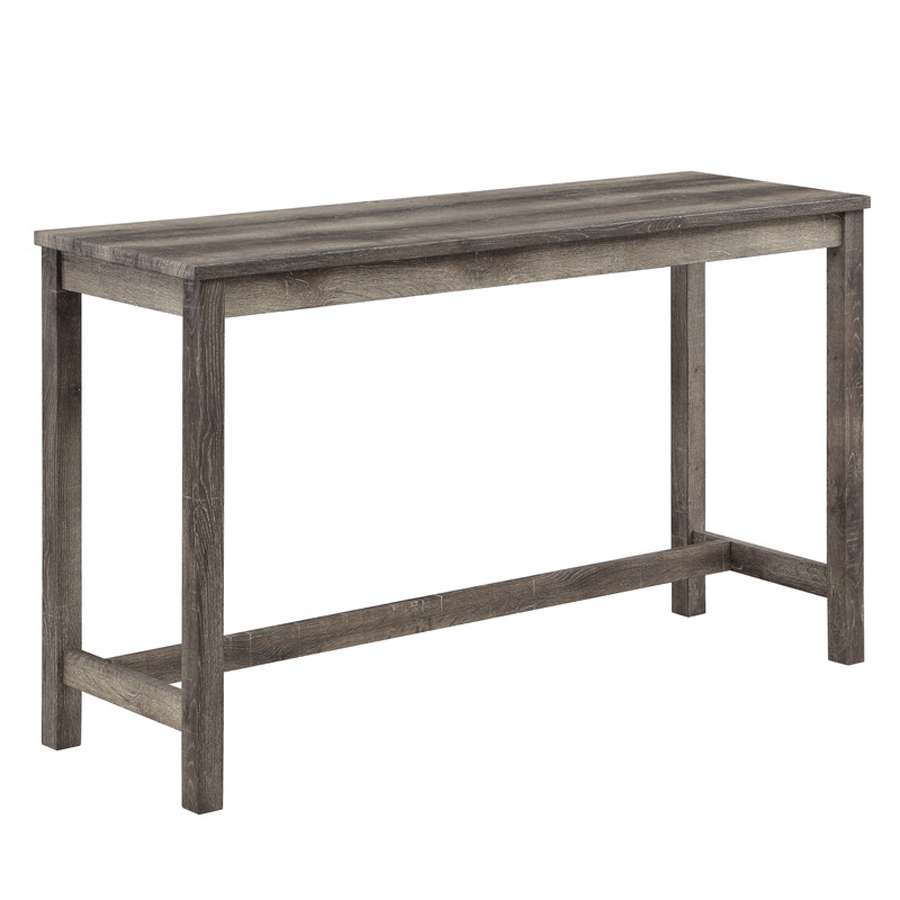 Lilola Home - Oriana Brown 4 Piece Counter Height 36in Pub Table Set with Tufted Creamy White Linen Stools - 30014 veiw 2