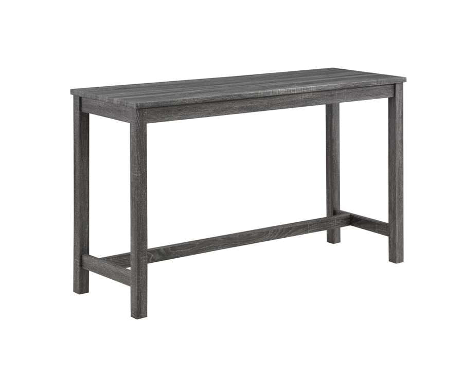 Lilola Home - Oriana Gray 4 Piece Counter Height 36in Pub Table Set with Tufted Gray Linen Stools - 30015 veiw 2