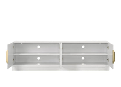 Lilola Home - Palmer 70inW White 4-Door TV Stand-97034 veiw 3