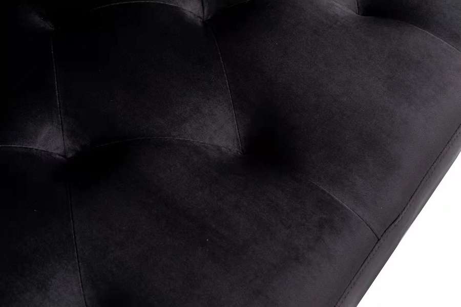 Lilola Home - Piper Black Velvet Sofa Bed with Ottoman and 2 Accent Pillows - 87842BK veiw 6