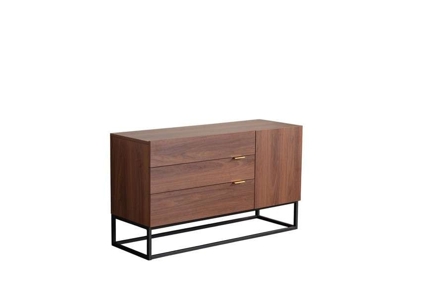 Lilola Home - Roscoe Walnut Brown Wood TV Stand Console Table - 53000 veiw 1