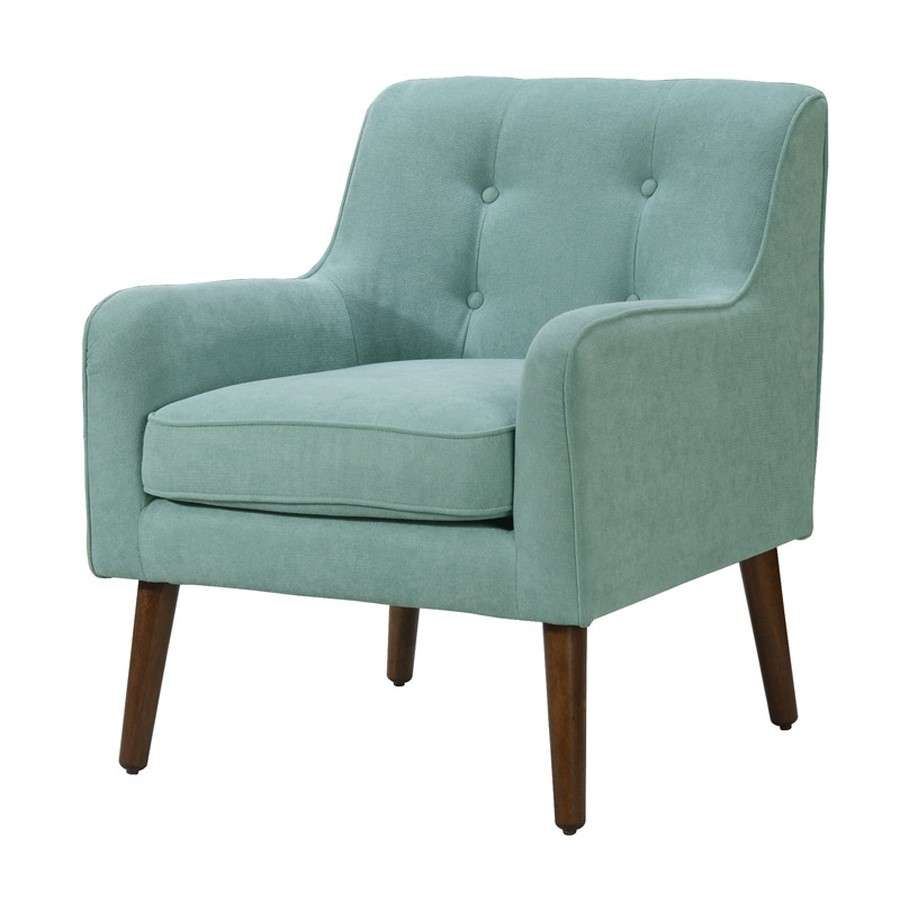 Lilola Home - Ryder Mid Century Modern Aquamarine Teal Woven Fabric Tufted Armchair - 88868TL veiw 1