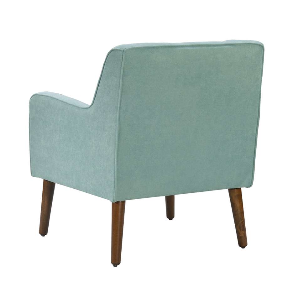 Lilola Home - Ryder Mid Century Modern Aquamarine Teal Woven Fabric Tufted Armchair - 88868TL veiw 2