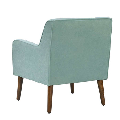 Lilola Home - Ryder Mid Century Modern Aquamarine Teal Woven Fabric Tufted Armchair - 88868TL veiw 2
