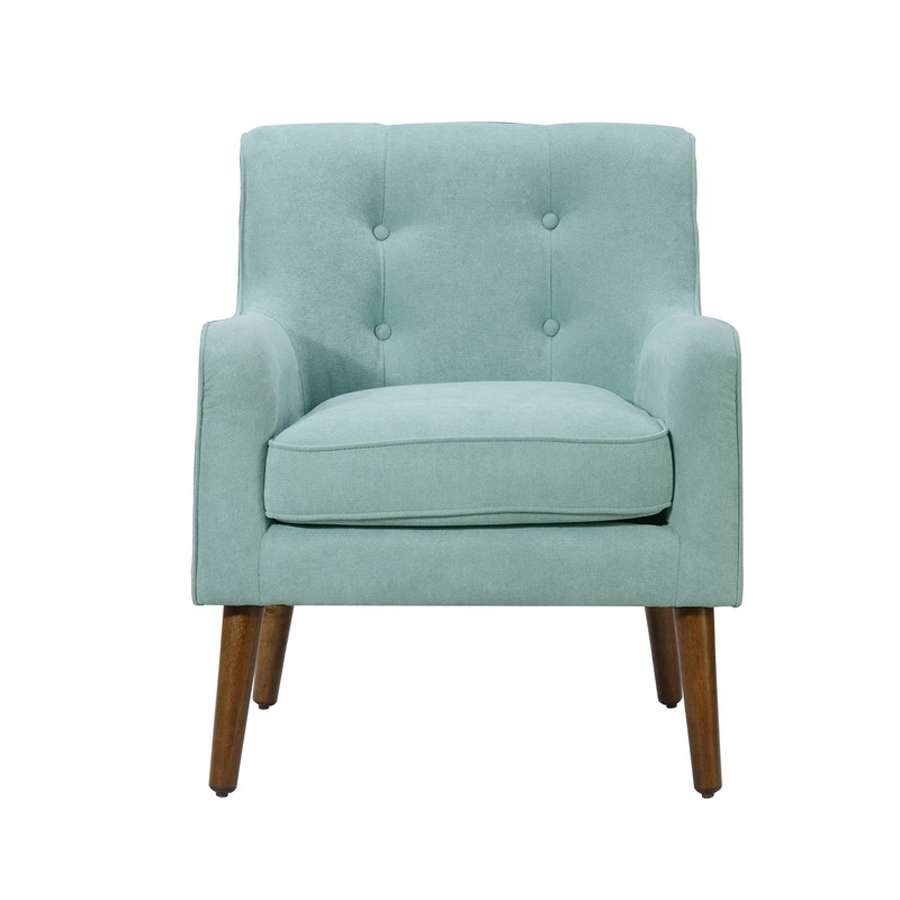 Lilola Home - Ryder Mid Century Modern Aquamarine Teal Woven Fabric Tufted Armchair - 88868TL veiw 3