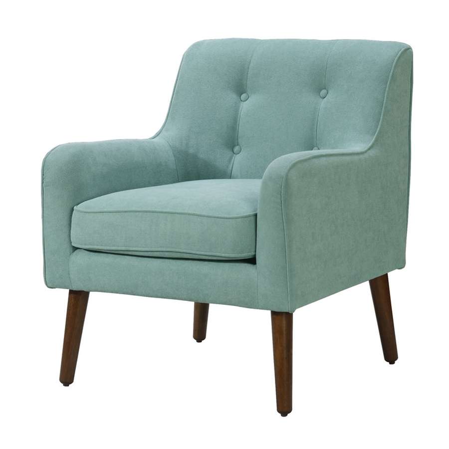 Lilola Home - Ryder Mid Century Modern Aquamarine Teal Woven Fabric Tufted Armchair - 88868TL veiw 4