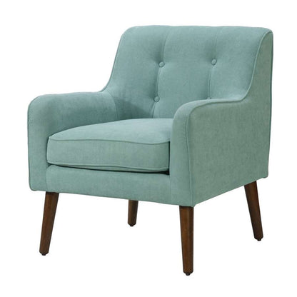 Lilola Home - Ryder Mid Century Modern Aquamarine Teal Woven Fabric Tufted Armchair - 88868TL veiw 4