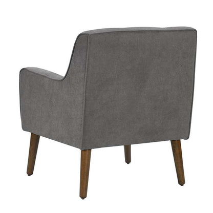 Lilola Home - Ryder Mid Century Modern Gray Woven Fabric Tufted Armchair - 88868 veiw 2