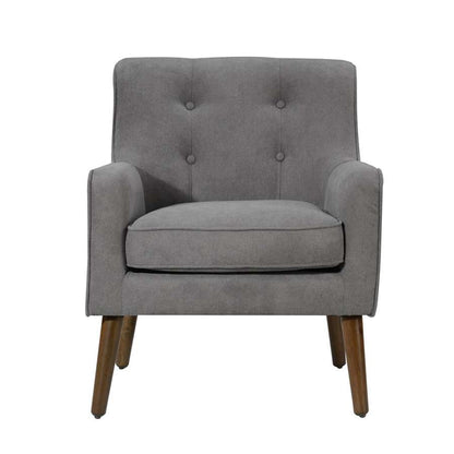 Lilola Home - Ryder Mid Century Modern Gray Woven Fabric Tufted Armchair - 88868 veiw 3