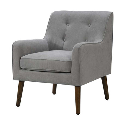 Lilola Home - Ryder Mid Century Modern Steel Gray Woven Fabric Tufted Armchair - 88868MG veiw 1