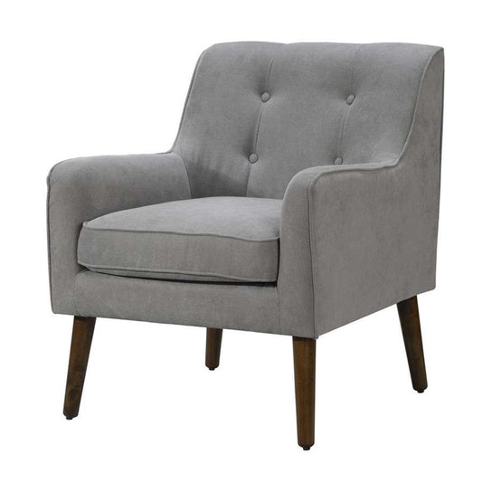 Lilola Home - Ryder Mid Century Modern Steel Gray Woven Fabric Tufted Armchair - 88868MG veiw 1