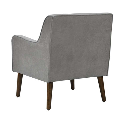 Lilola Home - Ryder Mid Century Modern Steel Gray Woven Fabric Tufted Armchair - 88868MG veiw 2