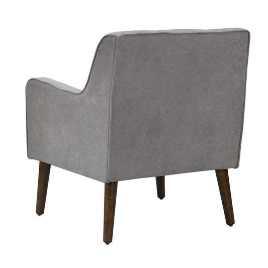 Lilola Home - Ryder Mid Century Modern Steel Gray Woven Fabric Tufted Armchair - 88868MG veiw 2