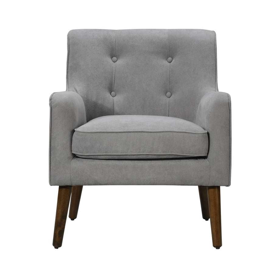 Lilola Home - Ryder Mid Century Modern Steel Gray Woven Fabric Tufted Armchair - 88868MG veiw 3