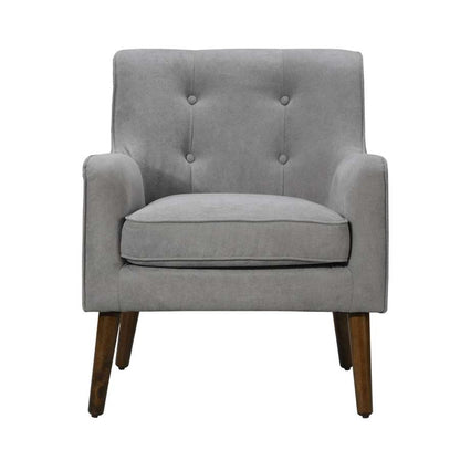 Lilola Home - Ryder Mid Century Modern Steel Gray Woven Fabric Tufted Armchair - 88868MG veiw 3