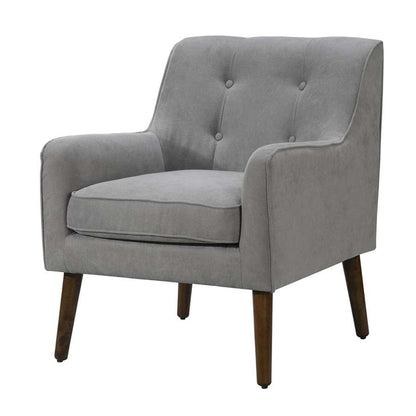 Lilola Home - Ryder Mid Century Modern Steel Gray Woven Fabric Tufted Armchair - 88868MG veiw 4