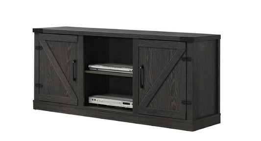Lilola Home - Salma Dark Gray 58inW TV Stand with 2 Open Shelves and 2 Cabinets-97007 veiw 1