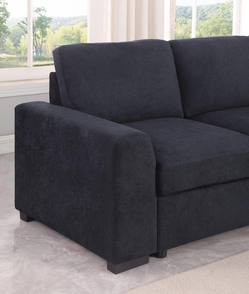 Lilola Home - Selene II 117.5inW Dark Gray Woven Fabric Sleeper Sectional Sofa with Right-Facing Storage Chaise-89139 veiw 7