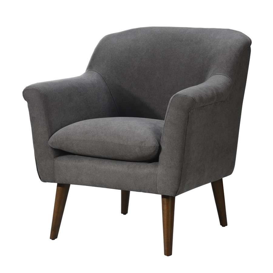 Lilola Home - Shelby Gray Woven Fabric Oversized Armchair - 88867 veiw 1