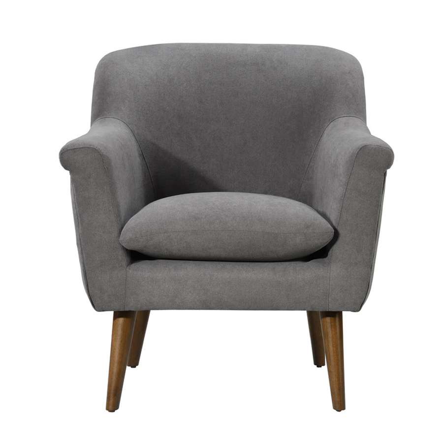 Lilola Home - Shelby Gray Woven Fabric Oversized Armchair - 88867 veiw 3