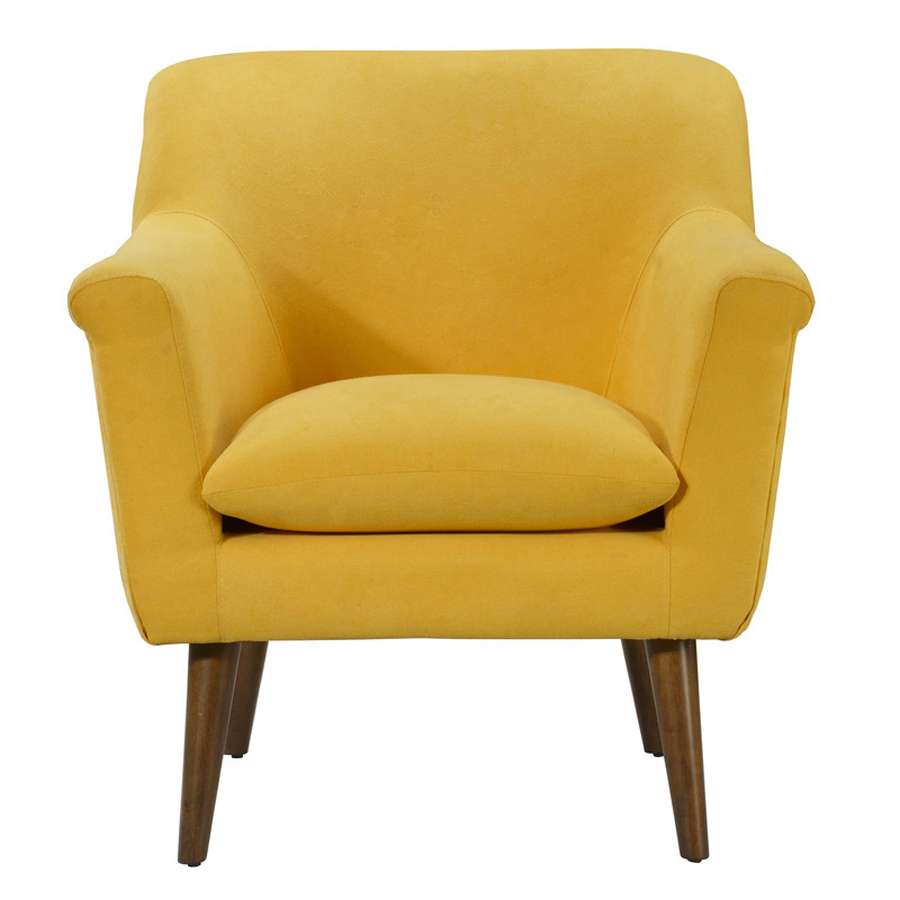 Lilola Home - Shelby Yellow Woven Fabric Oversized Armchair - 88867YW veiw 3