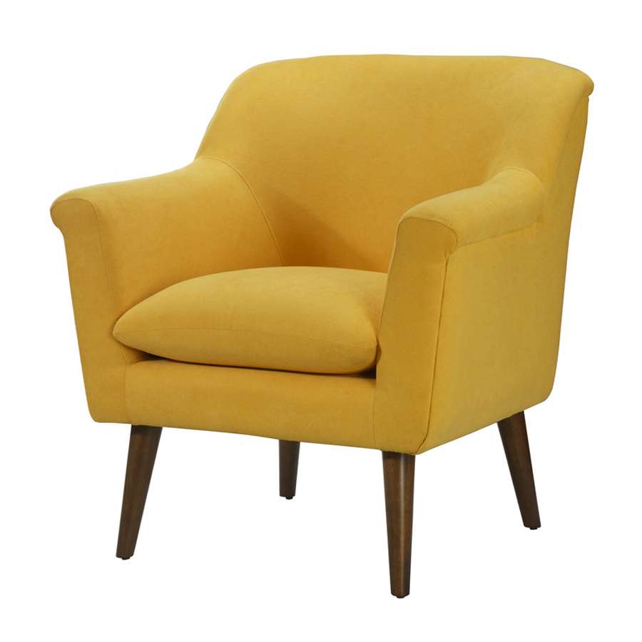 Lilola Home - Shelby Yellow Woven Fabric Oversized Armchair - 88867YW veiw 4
