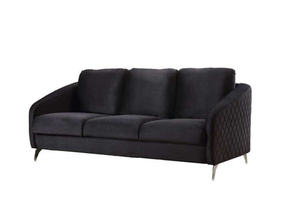 Lilola Home - Sofia Black Velvet Modern Chic Sofa Couch - 89721-S veiw 1
