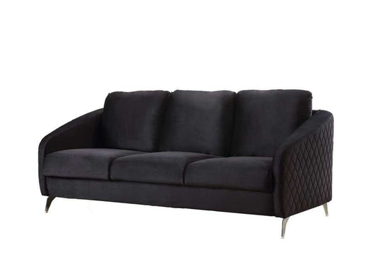 Lilola Home - Sofia Black Velvet Modern Chic Sofa Couch - 89721-S veiw 1