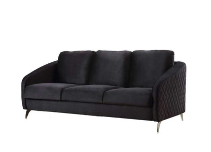 Lilola Home - Sofia Black Velvet Modern Chic Sofa Couch - 89721-S veiw 2