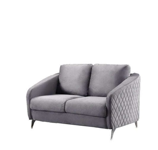 Lilola Home - Sofia Gray Velvet Modern Chic Loveseat Couch - 89720-L veiw 2
