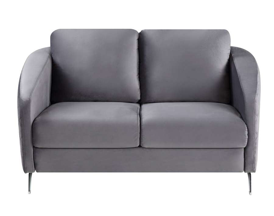 Lilola Home - Sofia Gray Velvet Modern Chic Loveseat Couch - 89720-L veiw 3