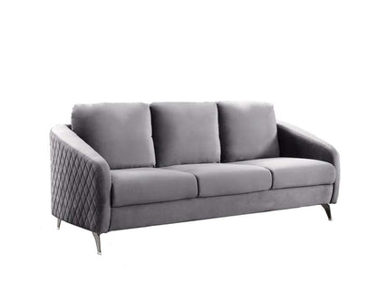 Lilola Home - Sofia Gray Velvet Modern Chic Sofa Couch - 89720-S veiw 2