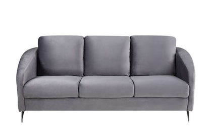 Lilola Home - Sofia Gray Velvet Modern Chic Sofa Couch - 89720-S veiw 3