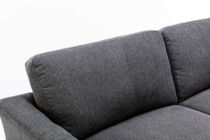 Lilola Home - Stanton Dark Gray Linen Sofa Loveseat Chair Living Room Set - 89730-SLC veiw 6