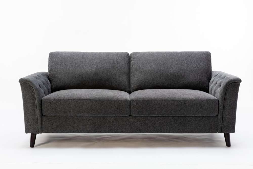 Lilola Home - Stanton Dark Gray Linen Sofa Loveseat Living Room Set - 89730-SL veiw 4