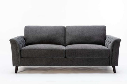 Lilola Home - Stanton Dark Gray Linen Sofa Loveseat Living Room Set - 89730-SL veiw 4