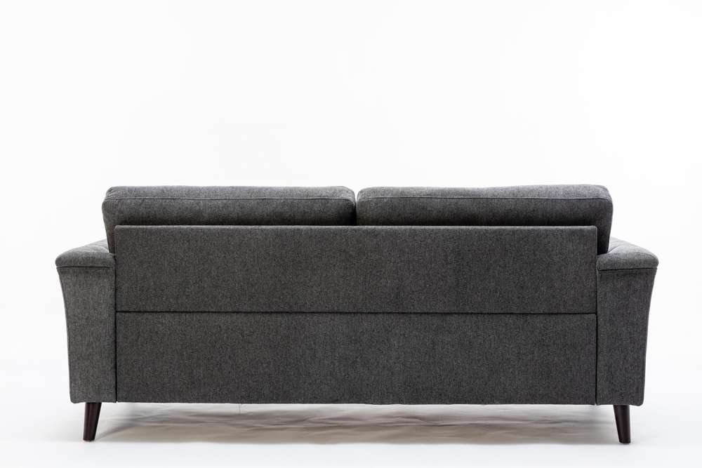 Lilola Home - Stanton Dark Gray Linen Sofa with Tufted Arms - 89730-S veiw 4