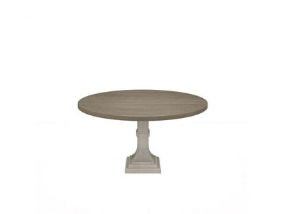 Lilola Home - Tannen 59inW Round White and Gray 5-Pc Dining Table Set - 30040-SET veiw 2