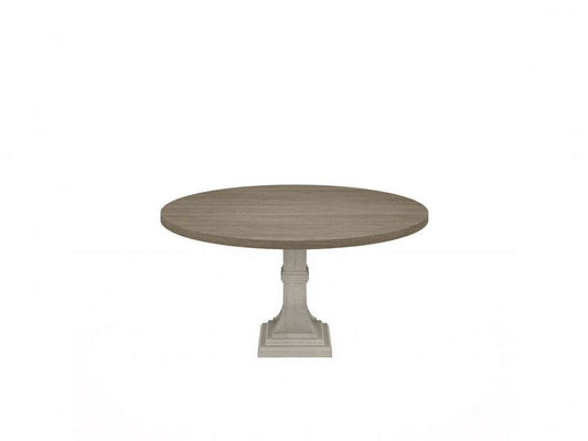 Lilola Home - Tannen 59inW Round White and Gray 5-Pc Dining Table Set - 30040-SET veiw 2