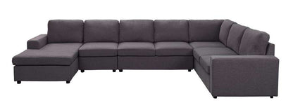 Lilola Home - Tifton Modular Sectional Sofa with Reversible Chaise in Dark Gray Linen - 81801-5_CLOSEOUT veiw 4