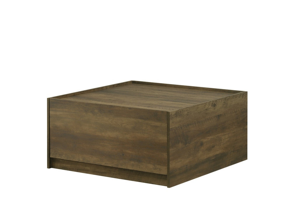 Lilola Home - Travon 31.5inW Oak Finish Square Coffee Table with 2 Drawers-97021 veiw 1