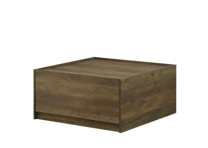 Lilola Home - Travon 31.5inW Oak Finish Square Coffee Table with 2 Drawers-97021 veiw 1