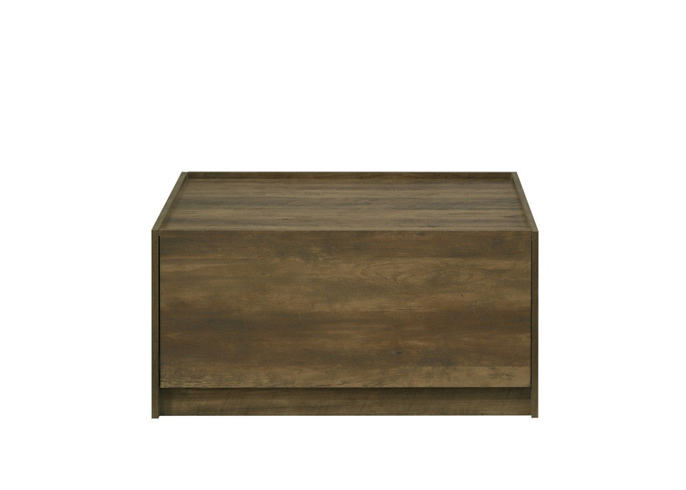 Lilola Home - Travon 31.5inW Oak Finish Square Coffee Table with 2 Drawers-97021 veiw 3