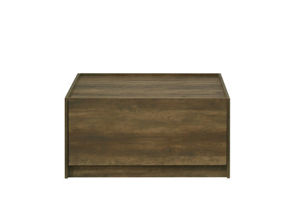 Lilola Home - Travon 31.5inW Oak Finish Square Coffee Table with 2 Drawers-97021 veiw 3